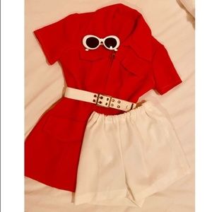 SOLD. Vintage 60s Mod Mini Dress/Tunic 3-piece set